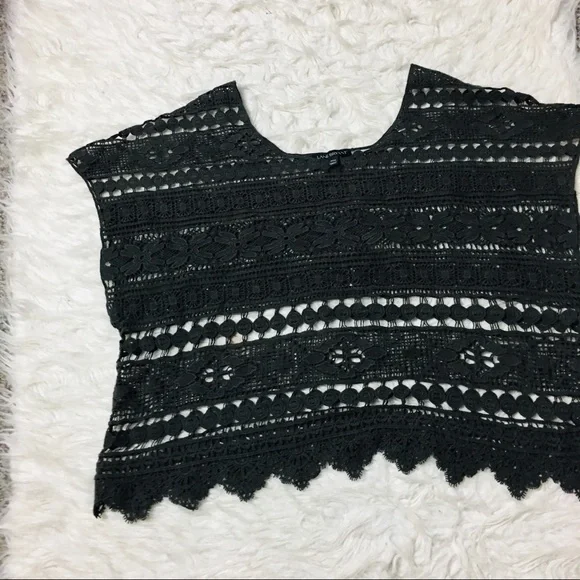 Lane Bryant Bohemian Crochet Olive Green Size 14 - Picture 7 of 13